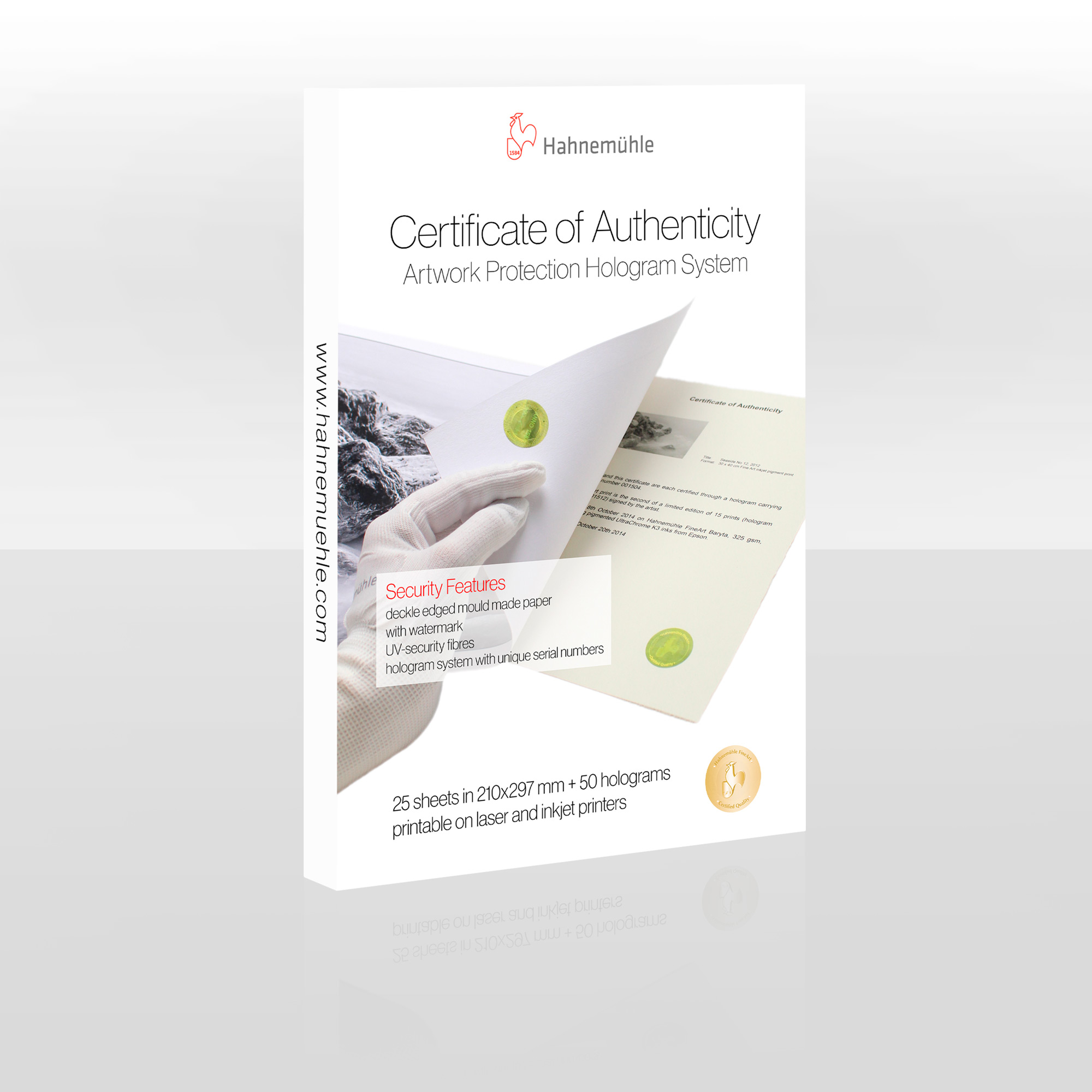 FineArts certificate of authenticity packshot