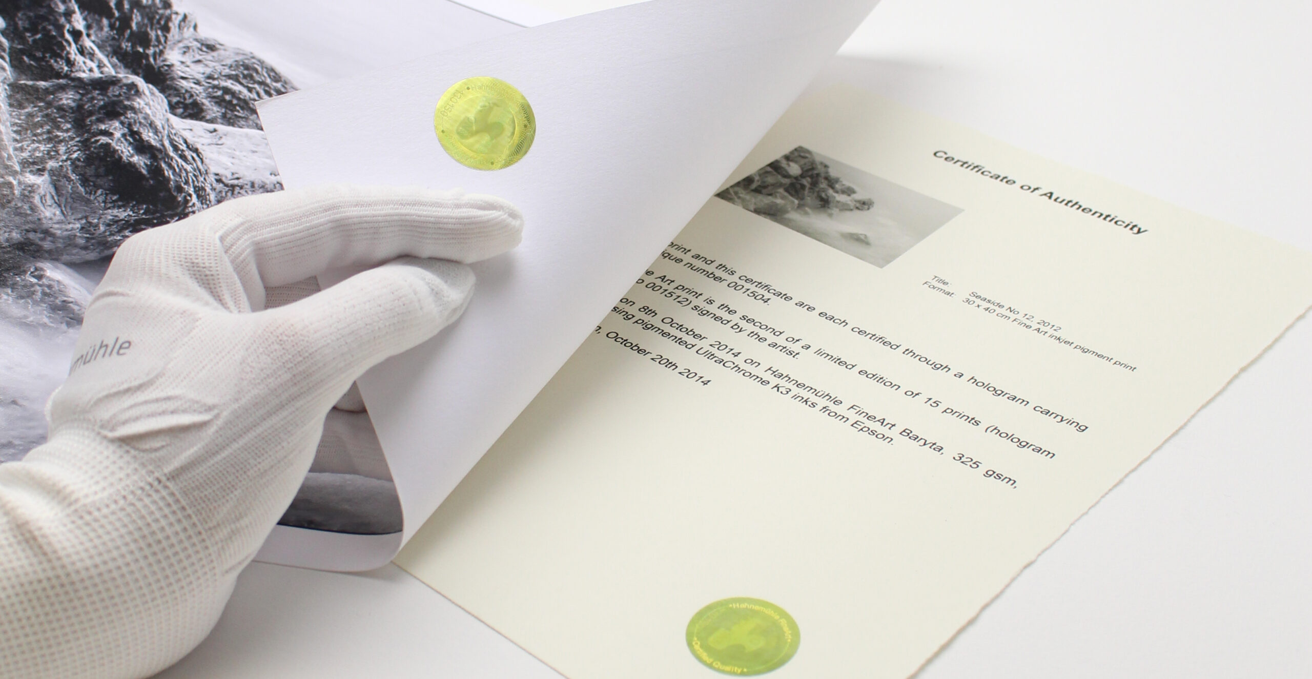 FineArts certificate of authenticity web