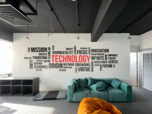 location 1 the break out area wall